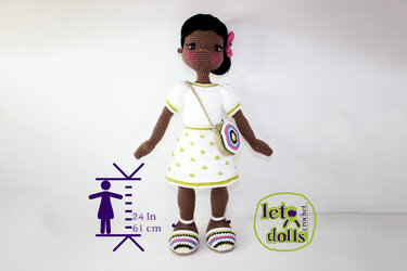 Rita, XLarge Crochet Doll Pattern, Amigurumi, 24"/ 61 cm Tall