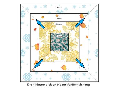 Jahresdecke 2026 häkeln CAL - Vier Jahreszeiten in Mosaiktechnik