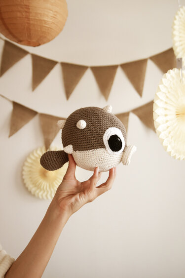 Häkelanleitung Amigurumi Ferdinand der Kugelfisch deutsch DIY the cozy hook