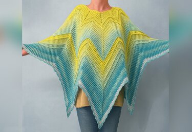 Häkelanleitung Poncho "Abendstern" Größe beliebig - Bild 3