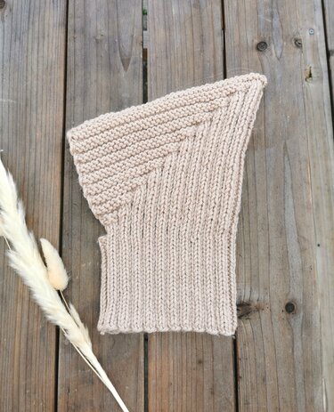 Pixie Schlupfmütze stricken | Pixiemütze mit Schalkragen - Anleitung