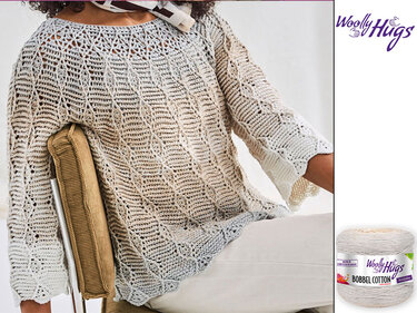 PULLI DAMARIS …GEHÄKELTE RAUTENSTREIFEN-RUNDPASSE - Häkeln