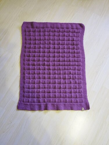 Babydecke gestrickt (rechts/links Muster) - Stricken