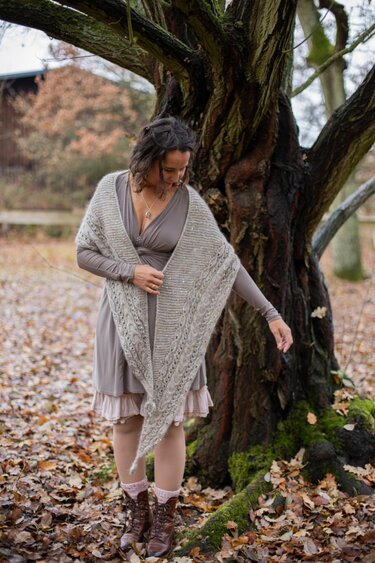 Anleitung Herzblatt Schal - Stricken