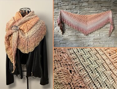 Crochet Pattern Triangular Scarf "Gaia"