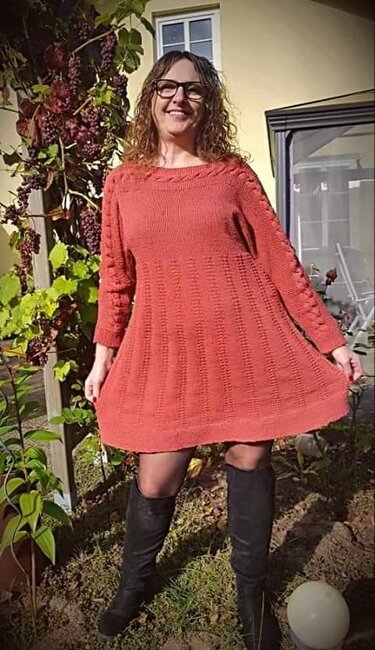 Strickanleitung Kleid "Verzopfte Liebe"  ( Ohne Maschenprobe, für jede Größe)