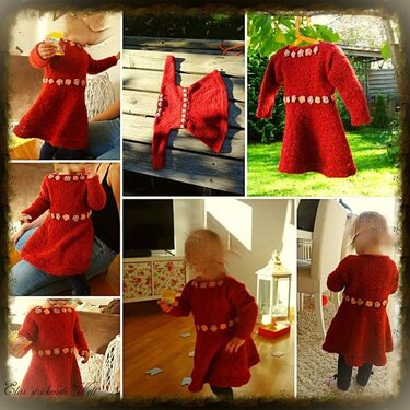 Strickanleitung Kinderkleid " Luisas Blumentraum" (Ohne Maschenprobe / Für jede Kindergröße)