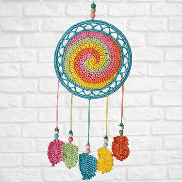 Crochet pattern Dreamcatcher Twister Spiral, Dream Catcher Boho Mandala PDF