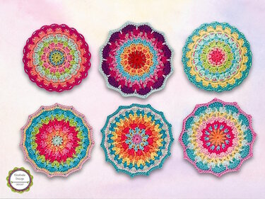 Crochet Pattern "Mandala Mood Volume 2", 3 new motifs decorative mandalas