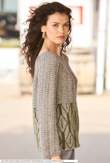 Pulli mit Rundpasse und Jacquardmuster - Bild 2