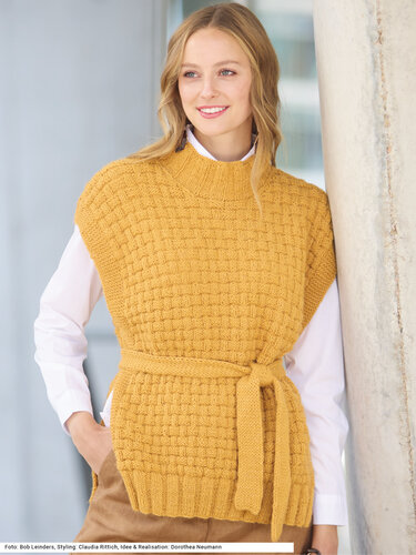 Pullunder mit Gürtel - Stricken