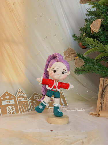 Crochet doll pattern | Purple hair Kpop girl | PDF Pattern in English only