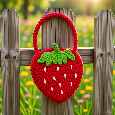 Crochet Strawberry Bag Pattern – PDF Download + Video Tutorial