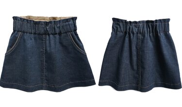 Schnitt + Anleitung ausgestellter Jeansrock Gr. 74 bis 146 - Nähen
