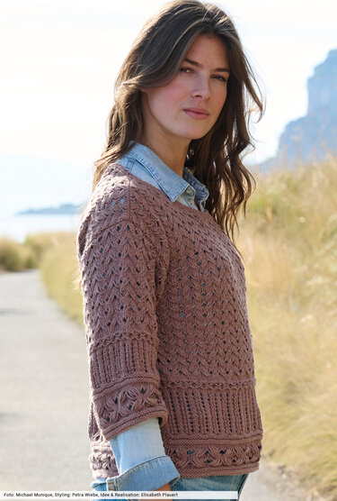 Pulli in Nougatbraun - Stricken