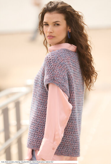 Pullunder mit Hebemaschenmuster - Stricken