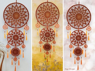 Häkelanleitung großer Traumfänger / Mandalas / Dreamcatcher
