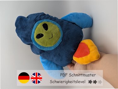 Rocket Reversible Plush Toy Sewing Pattern PDF – DIY Softie - hand puppet