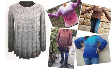 Kuscheliger, warmer Pullover/Slipover Souris, Häkelanleitung
