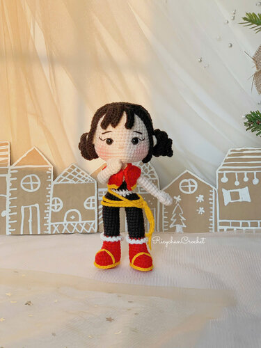 Crochet doll pattern | Black hair the Kpop girl | Kpop doll Amigurumi