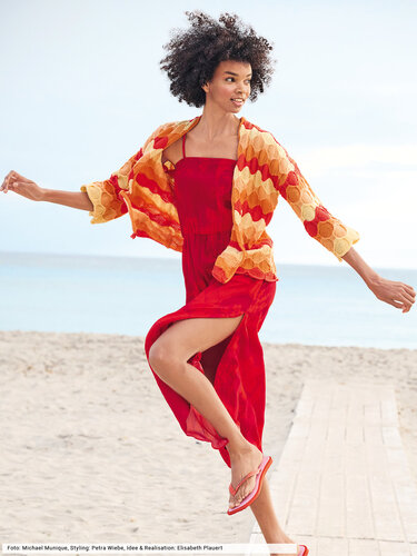 Jacke im Hebemaschenmuster - Stricken