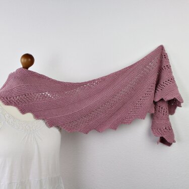 Knitting Pattern Dragon Tail Shawl Soft Drift – Asymmetrical – PDF
