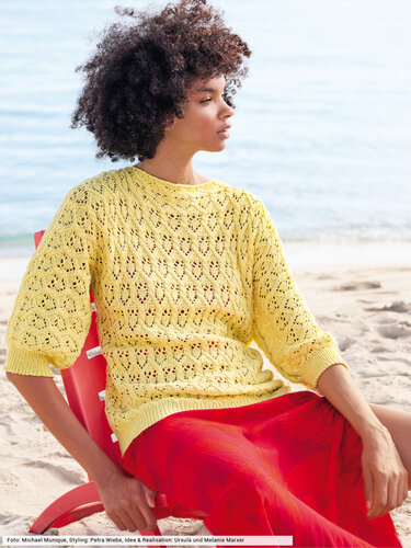 Pulli mit Zopf-Lochstrukturen