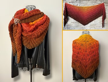 Häkelanleitung flaches Dreieckstuch "Himera"