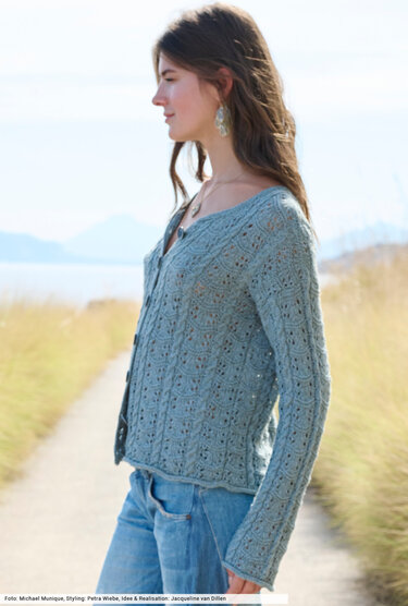 Cardigan in Blau-Grau - Bild 3
