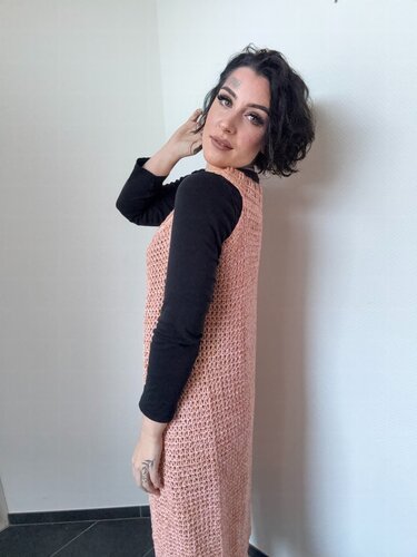 Häkelanleitung Longweste "PFIRSICH"