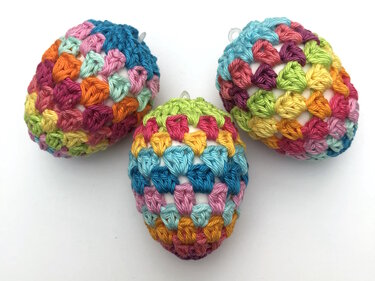 Crochet Pattern Boho Easter Eggs, Cute Decoration for Easter, 3 designs PDF