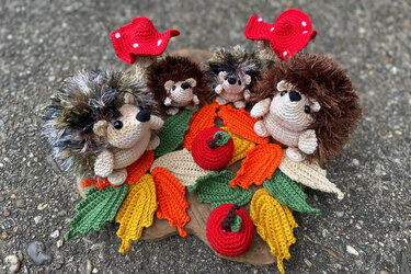 Igel Familie Häkelanleitung Amigurumi