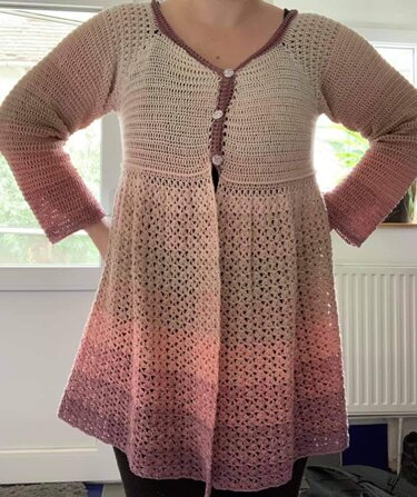 Cinderella - Jacke/Weste/ Mantel häkeln im RVO