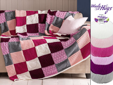 Patchworkdecke in Beerentönen - Stricken