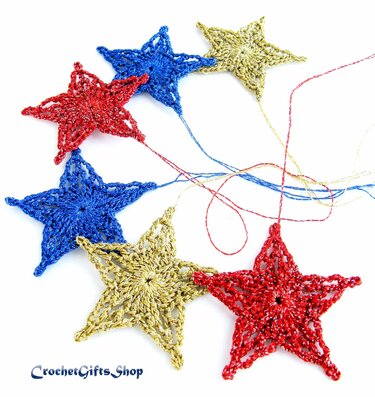 Crochet Pattern Christmas Star Ornaments (3)