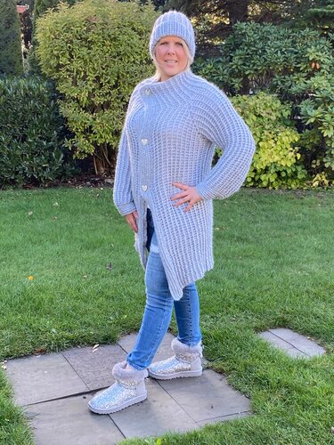 Häkelanleitung Set Wende-Jacke/Mütze Zauber-Winter alle Damengrößen