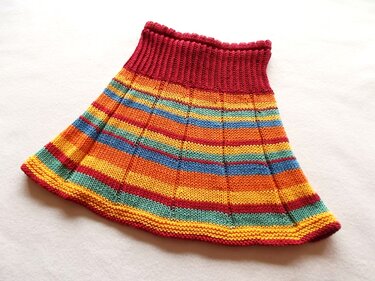 Bunter Rock für Kinder 3-4 Jahre - Strickanleitung - Stricken