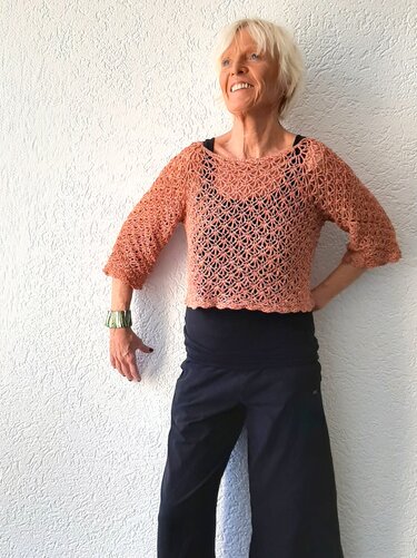 Häkelanleitung Pullover, RVO, für alle Größen + Längen - Bild 3