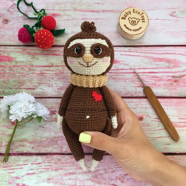 Amigurumi crochet pattern Sloth Neal