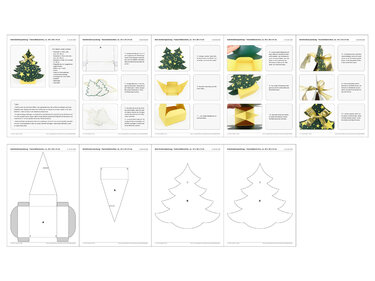 Geschenkverpackung – Tannenbäumchen – Bastelanleitung mit Vorlagen