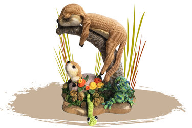 Meerkat, Chameleon and Worm Pattern Amigurumi - Crochet