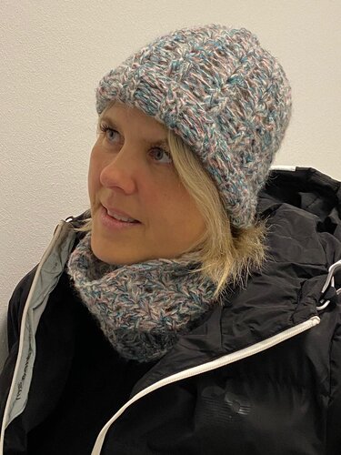 Häkelanleitung Set Mütze/Halsstulpe Zuckersüß  alle Größen