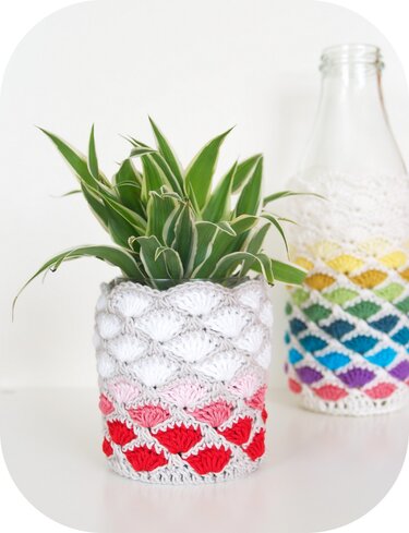 Häkelanleitung Deko-Vase/-Blumentopf