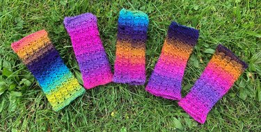 Anleitung Set Herbstmuschel (Stulpen und Schal) - Häkeln