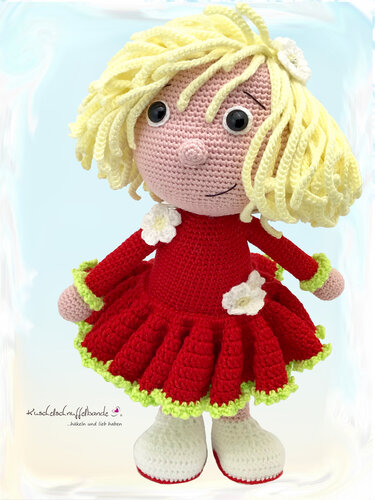 Häkelanleitung Kuschelschnuffelbande Erdbeerpüppchen Lotte