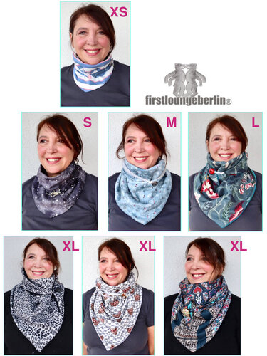 Knopfschal 2.0 Gesichts-Hals-Tuch Universal Schal Wendeschal Winterschal - Nähen