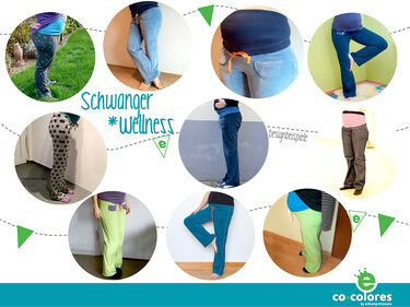Schwanger *Wellness • Gr. 34–50 • Näh-E-Book mit Schnittmuster • Hose für die Schwangerschaft - Nähen
