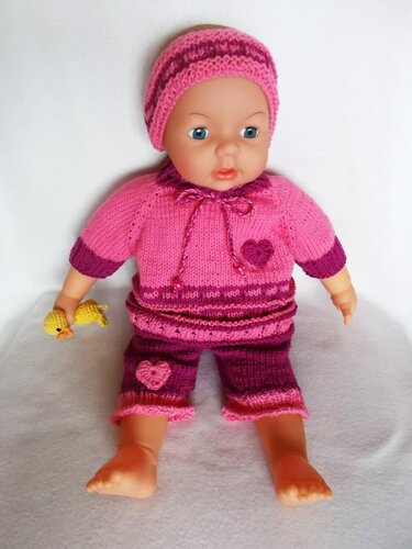 Süßer Anzug für Puppen und Neugeborene - Strickanleitung - Stricken