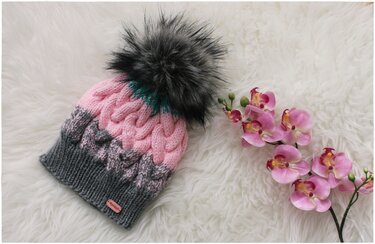 Strickanleitung Mütze mit großen Zöpfen ++Diva++ alle Größen