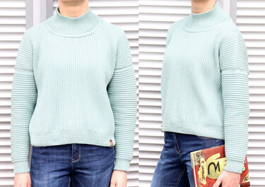 Oversize-Pullover "Jade" (Gr. S bis XXL, Rippenmuster)